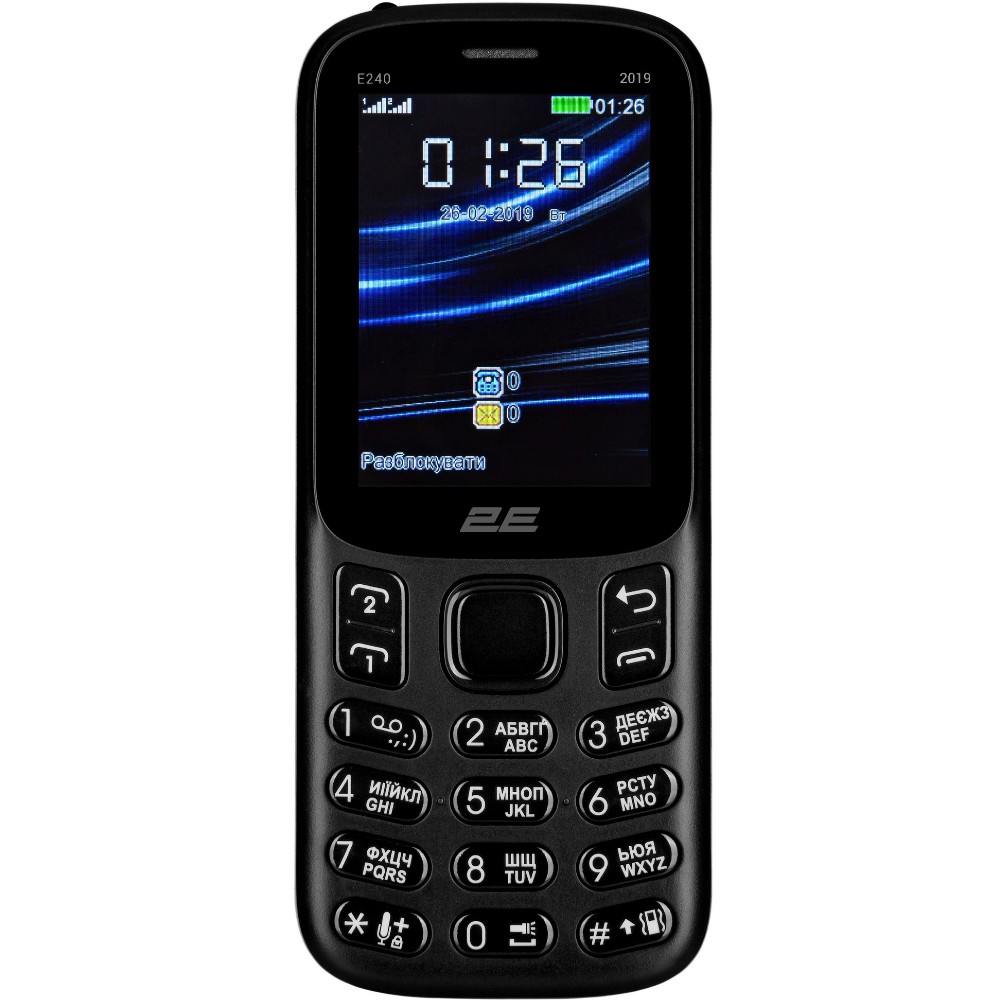 Мобільний телефон 2E E240 2019 DUALSIM Black (680576169990)