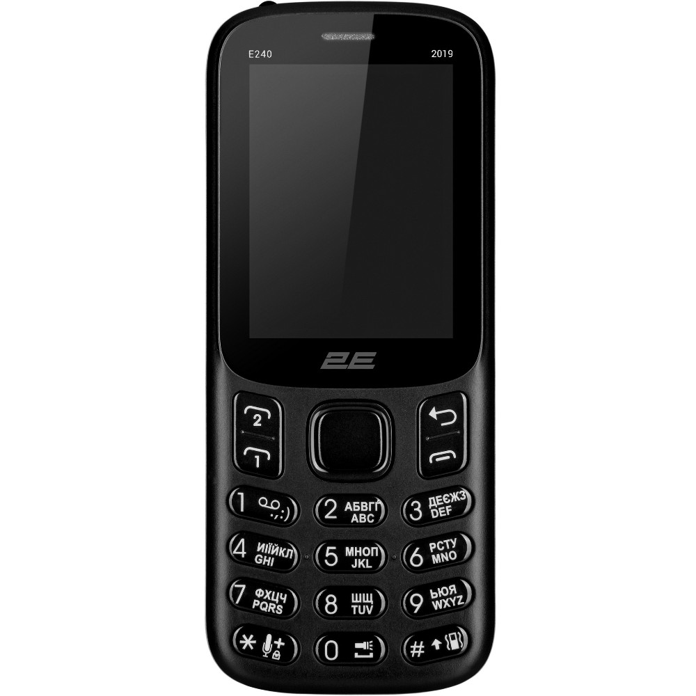 Мобільний телефон 2E E240 2019 DUALSIM Black (680576169990) Діагональ дисплея 2.4