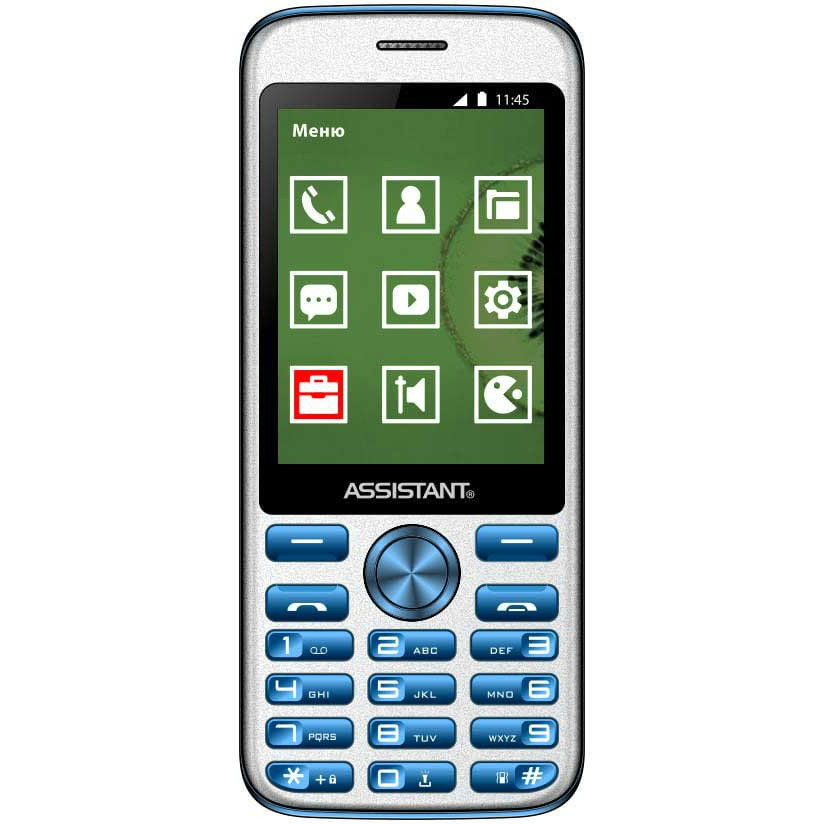 

Мобильный телефон ASSISTANT AS-204 Dual Sim Blue (00-00041397), AS-204 Blue
