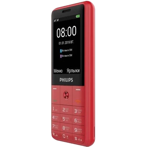 Мобільний телефон PHILIPS E169 Xenium Dual Sim Red Матриця TFT