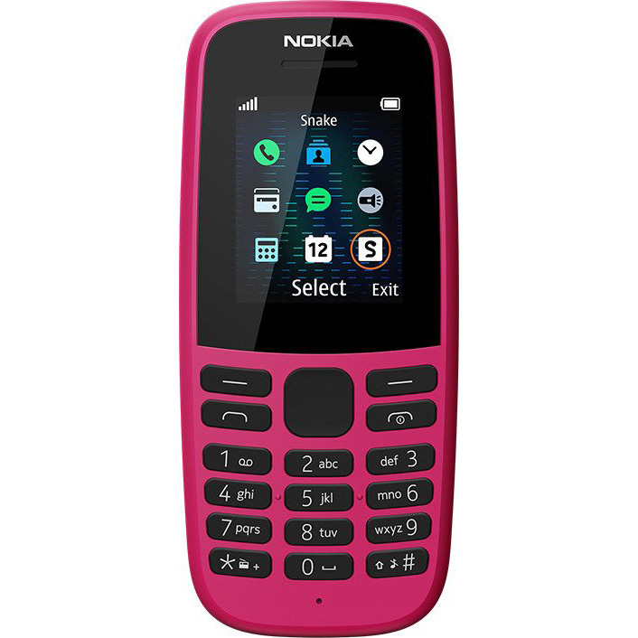 

Мобильный телефон NOKIA 105 Single Sim 2019 Pink (16KIGP01A13), 105