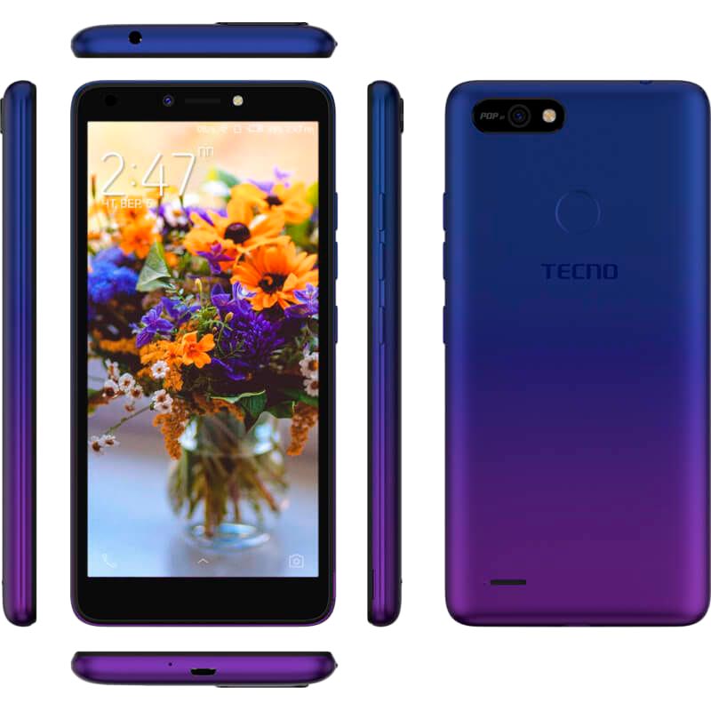 Смартфон Tecno Pop 2F B1F 1/16GB Dual Sim Dawn Blue (4895180748981) Матрица TFT