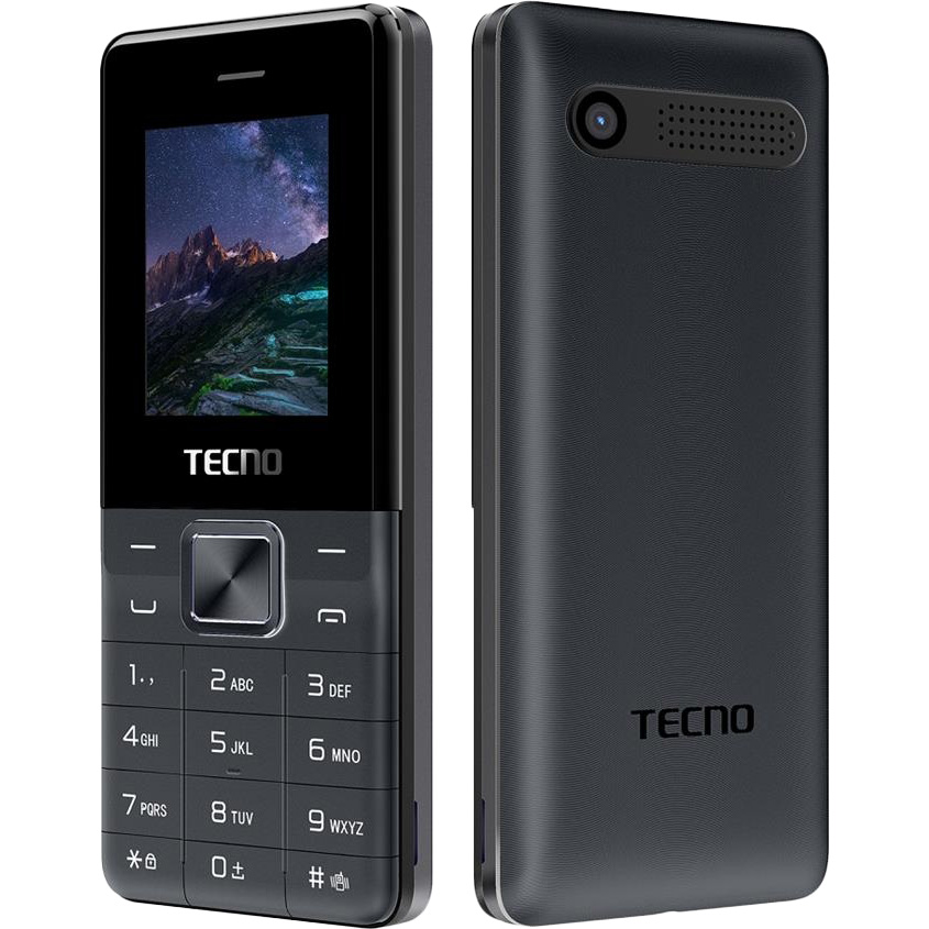 Мобільний телефон TECNO T301 DUAL SIM Black (4895180743320) Діагональ дисплея 1.77