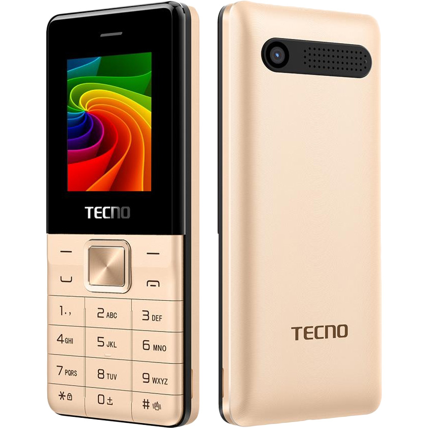 Мобильный телефон TECNO T301 DUAL SIM Champagne Gold (4895180743337) Диагональ дисплея 1.77