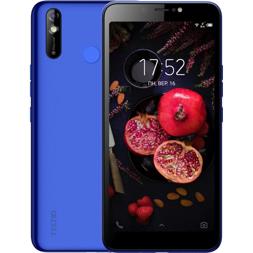 Смартфон TECNO Pouvoir 3 Air (LC6a) 1/16GB Dual Sim Aqua Blue (4895180748486)