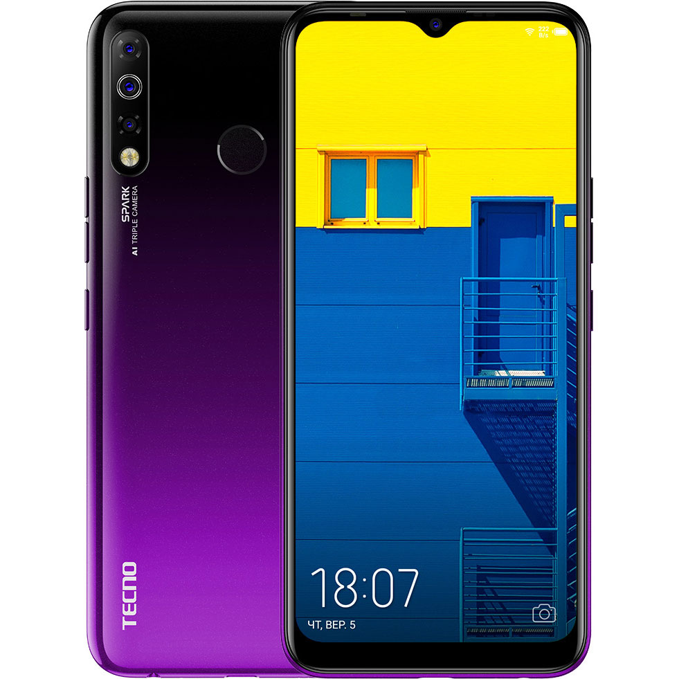 TECNO Spark 4 3/32 Gb Dual Sim Royal Purple (KC2) купить в Киеве ➦ лучшая  цена в Фокстрот по всей Украине: Харьков, Днепр, Одесса, Николаев, Запорожье