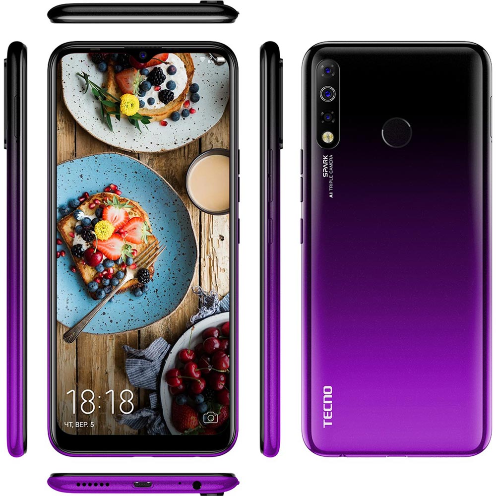 TECNO Spark 4 3/32 Gb Dual Sim Royal Purple (KC2) купить в Киеве ➦ лучшая  цена в Фокстрот по всей Украине: Харьков, Днепр, Одесса, Николаев, Запорожье