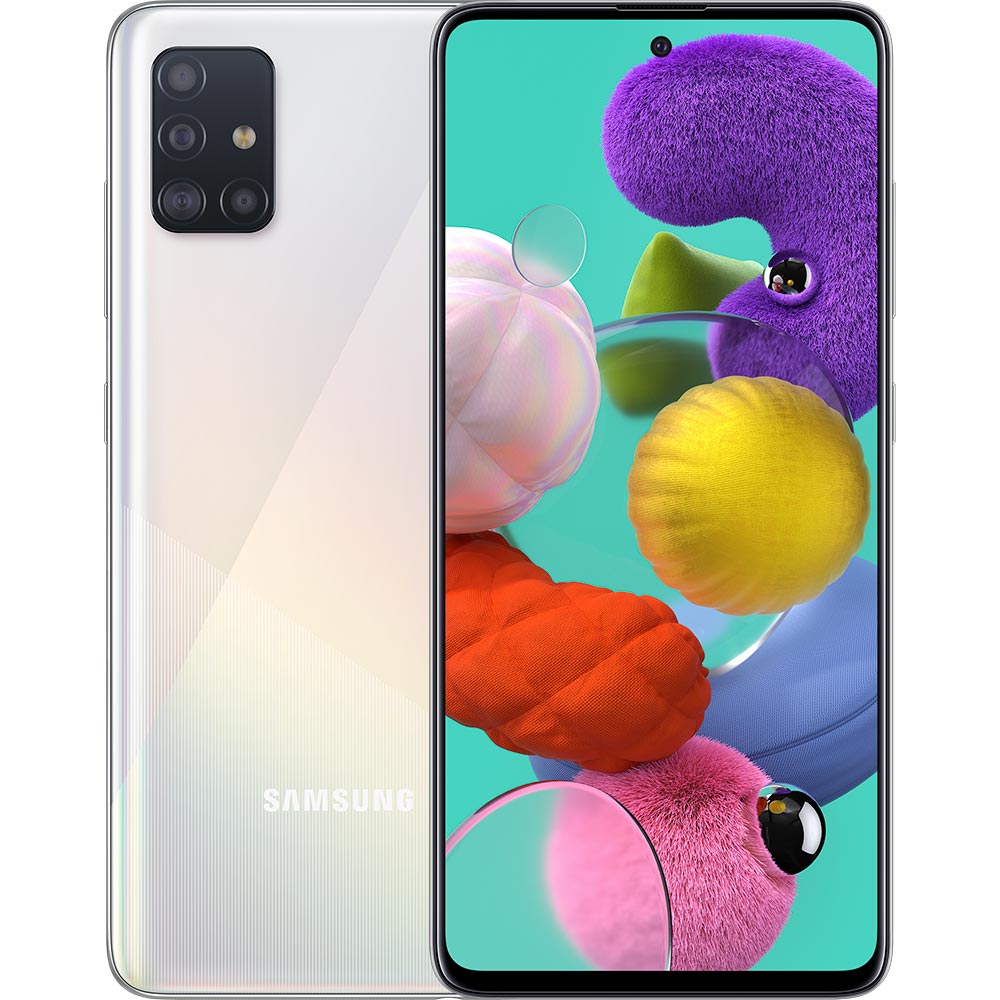 

Смартфон SAMSUNG Galaxy A51 6/128 Gb Dual Sim White (SM-A515FZWWSEK), SM-A515F Galaxy A51 6/128 Duos ZWW (white)