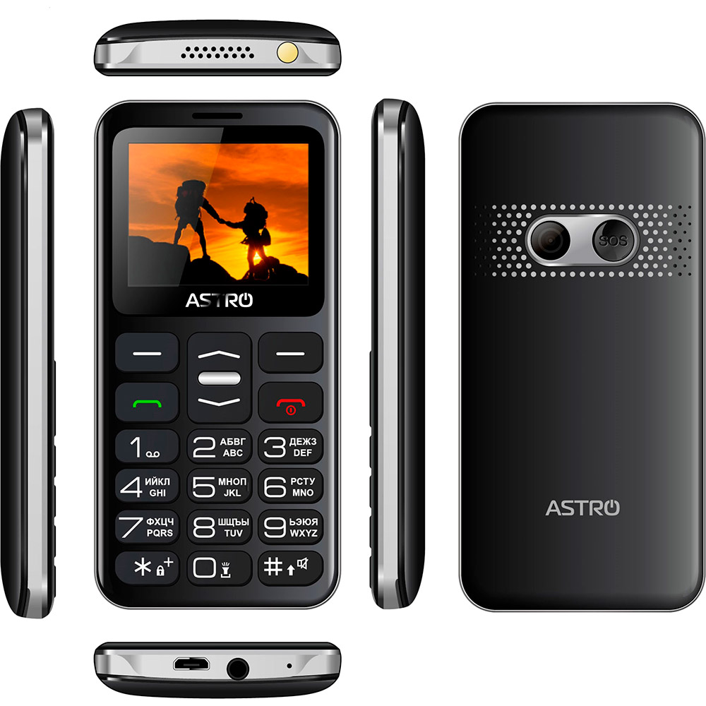 Мобільний телефон ASTRO A169 Black/Gray Матриця LCD