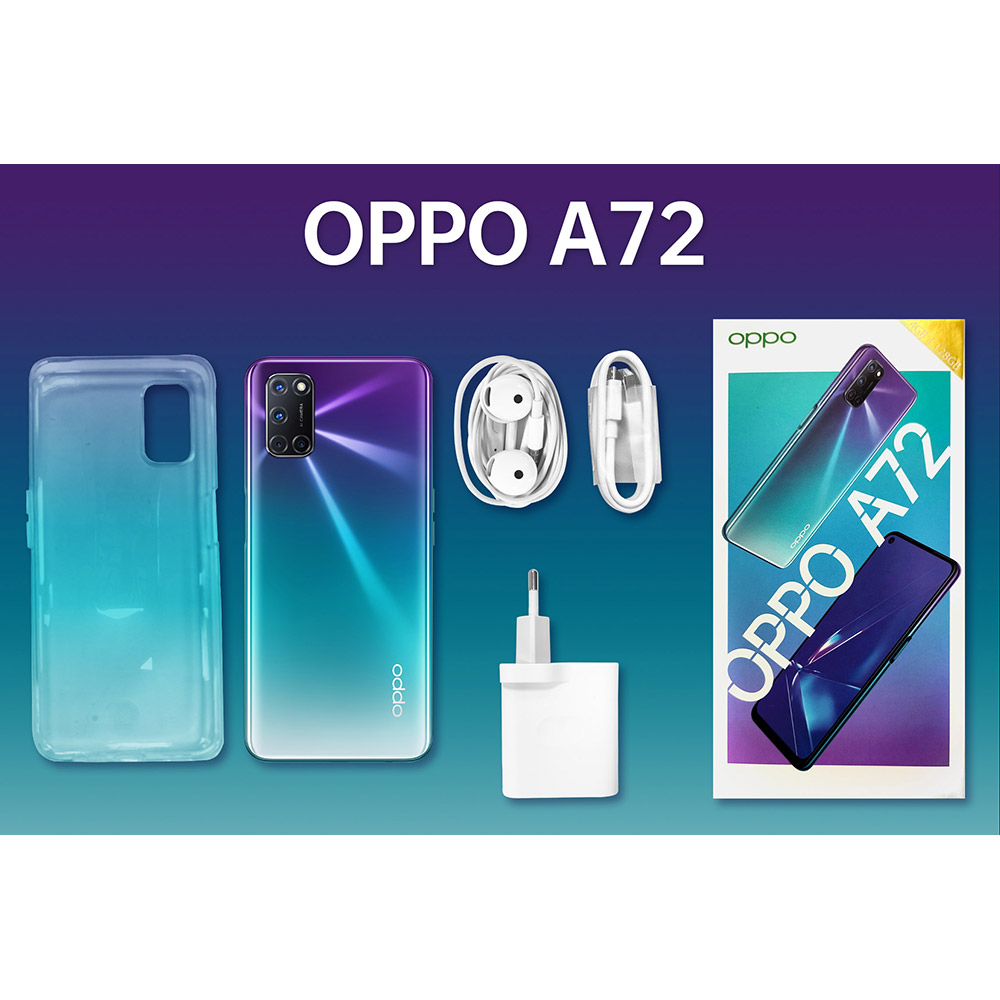 Смартфон OPPO A72 4/128GB Dual Sim Aurora Purple Встроенная память, Гб 128