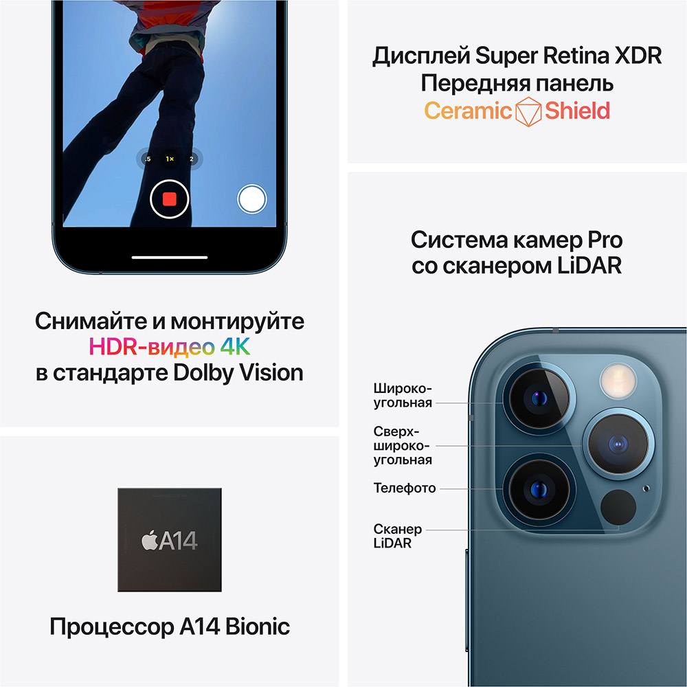 Фото Смартфон APPLE iPhone 12 Pro 512GB Graphite (MGMU3)