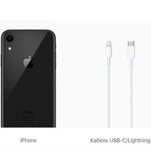 Смартфон APPLE iPhone XR 128GB Black (MH7L3) (без адаптера)