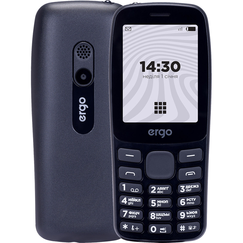 

Мобильный телефон ERGO B241 Dual Sim Black, B241 Dual Sim