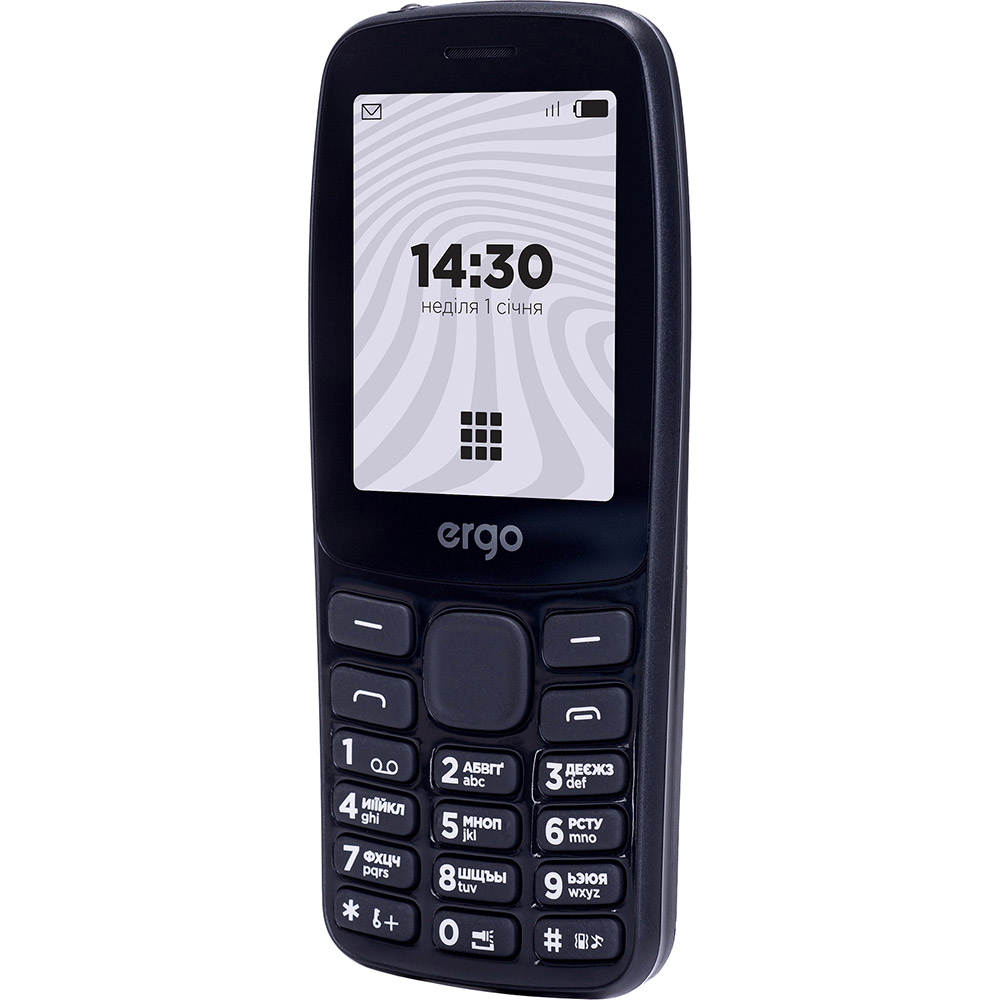 Мобільний телефон ERGO B241 Dual Sim Black Акумулятор 1200