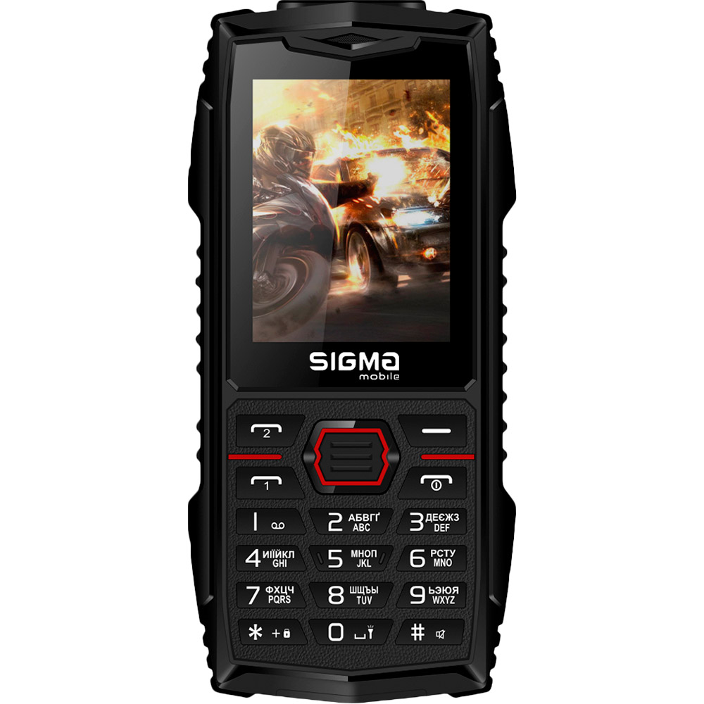 Мобильный телефон SIGMA X-treme AZ68 Dual Sim Black/Red (4827798374924)