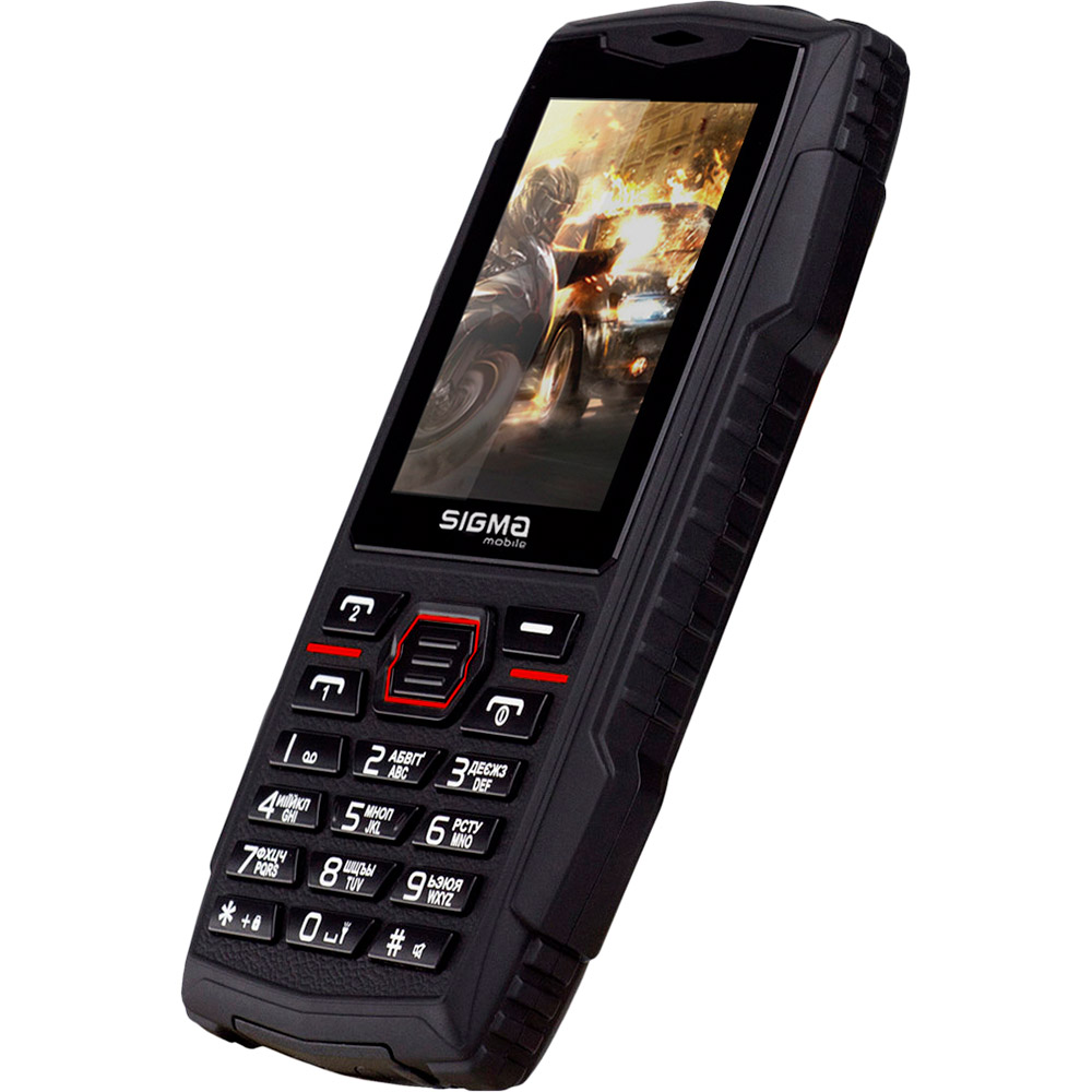 Мобільний телефон SIGMA X-treme AZ68 Dual Sim Black/Red (4827798374924) Матриця TFT