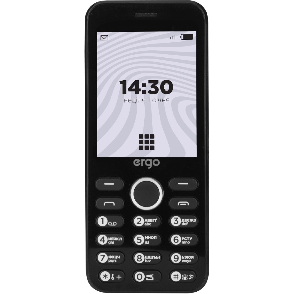 Мобильный телефон ERGO B281 Dual Sim Black