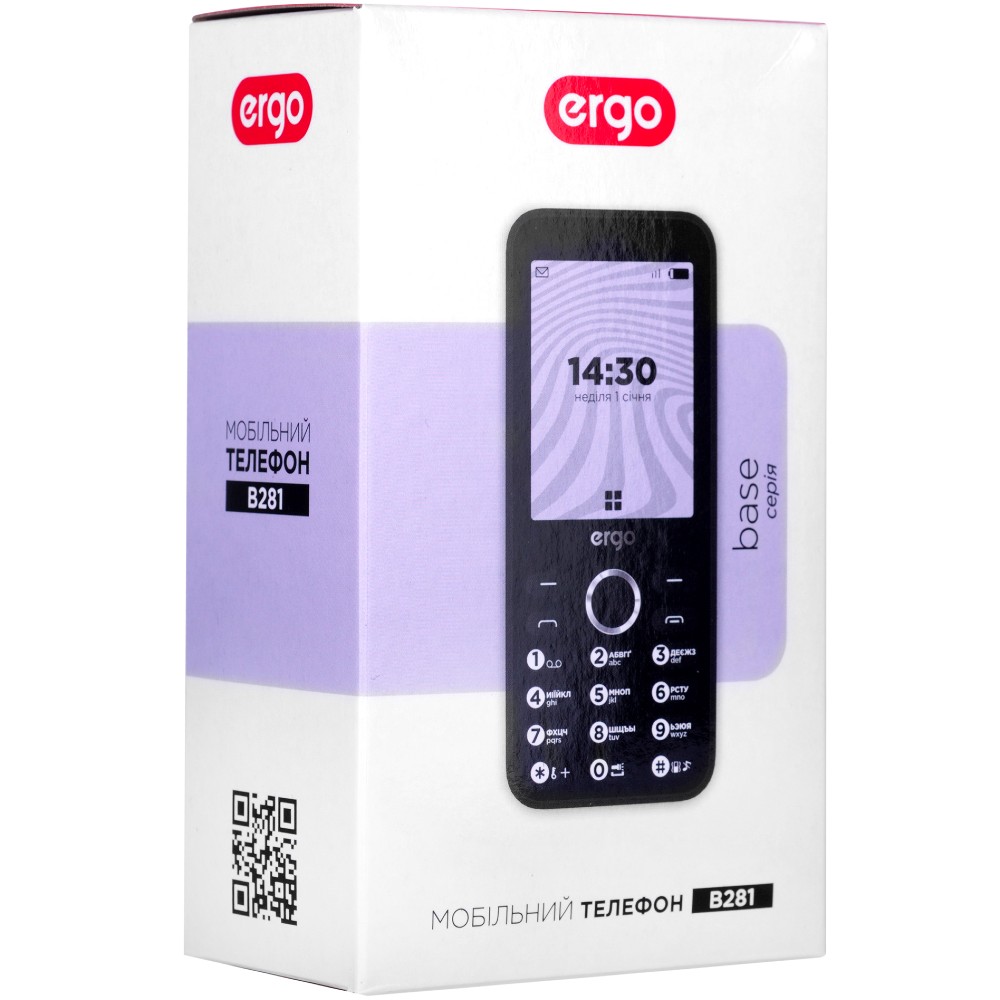 Изображение Мобильный телефон ERGO B281 Dual Sim Black