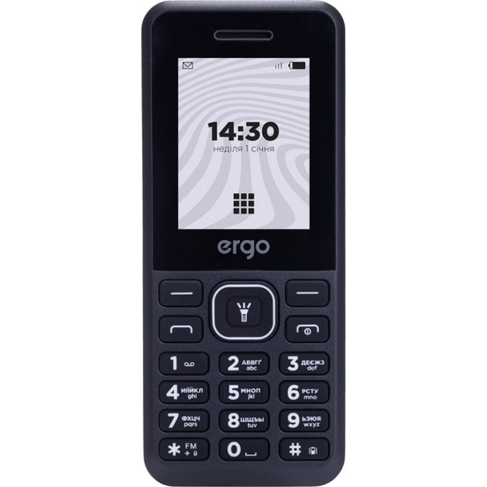 Мобильный телефон Ergo B181 Dual Sim Black Диагональ дисплея 1.77