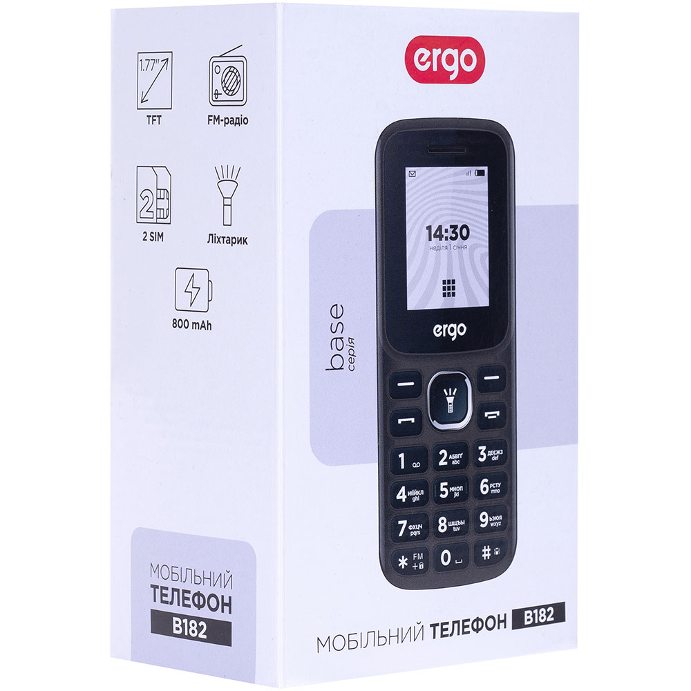 Покупка Мобильный телефон ERGO B182 Dual Sim Black