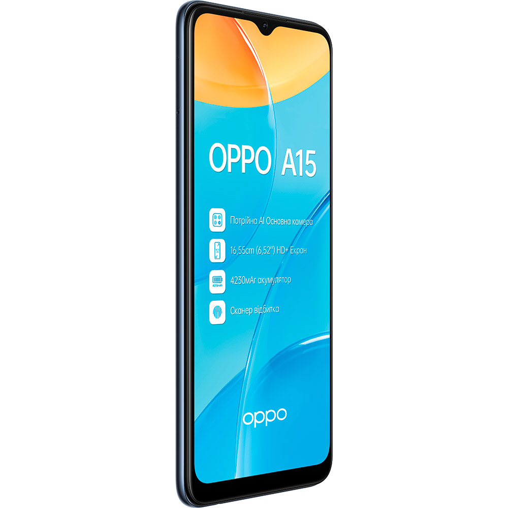 Смартфон OPPO A15 2/32 Gb Dual Sim Dynamic Black Діагональ дисплея 6.52