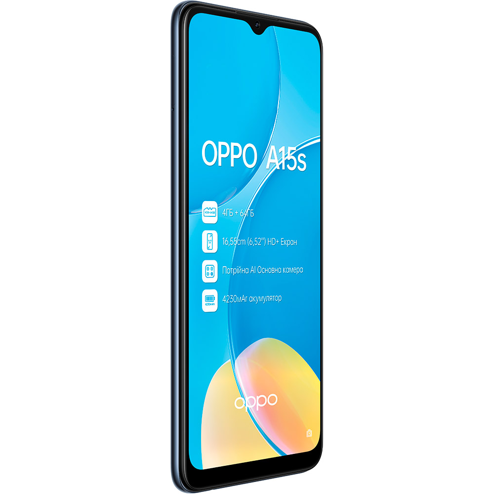 Смартфон OPPO A15s 4/64 Gb Dual Sim Dynamic Black Діагональ дисплея 6.52