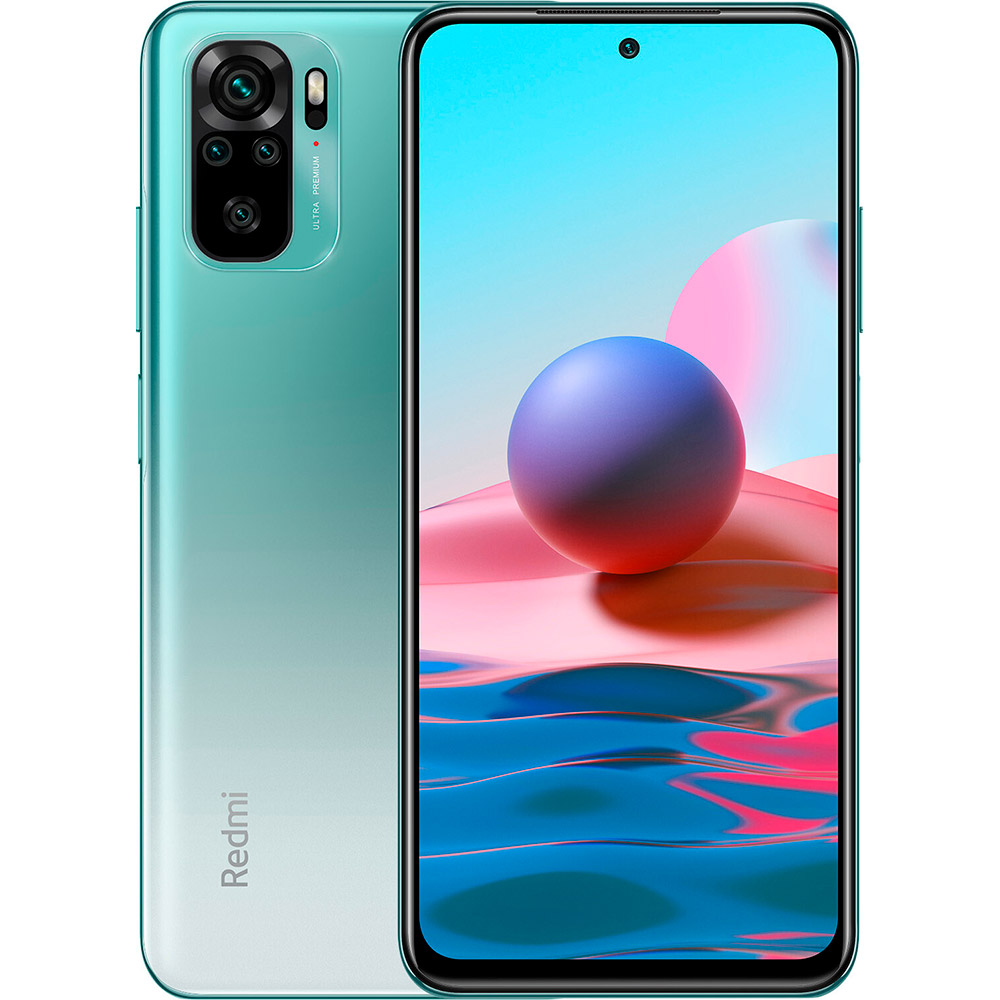 

Смартфон XIAOMI Redmi Note 10 4/64 Gb Dual Sim Lake Green, Redmi Note 10 4/64 (lake green)