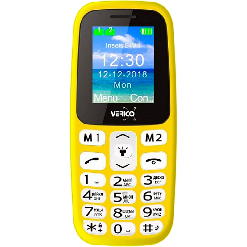 Мобільний телефон VERICO Classic A183 Yellow Діагональ дисплея 1.77