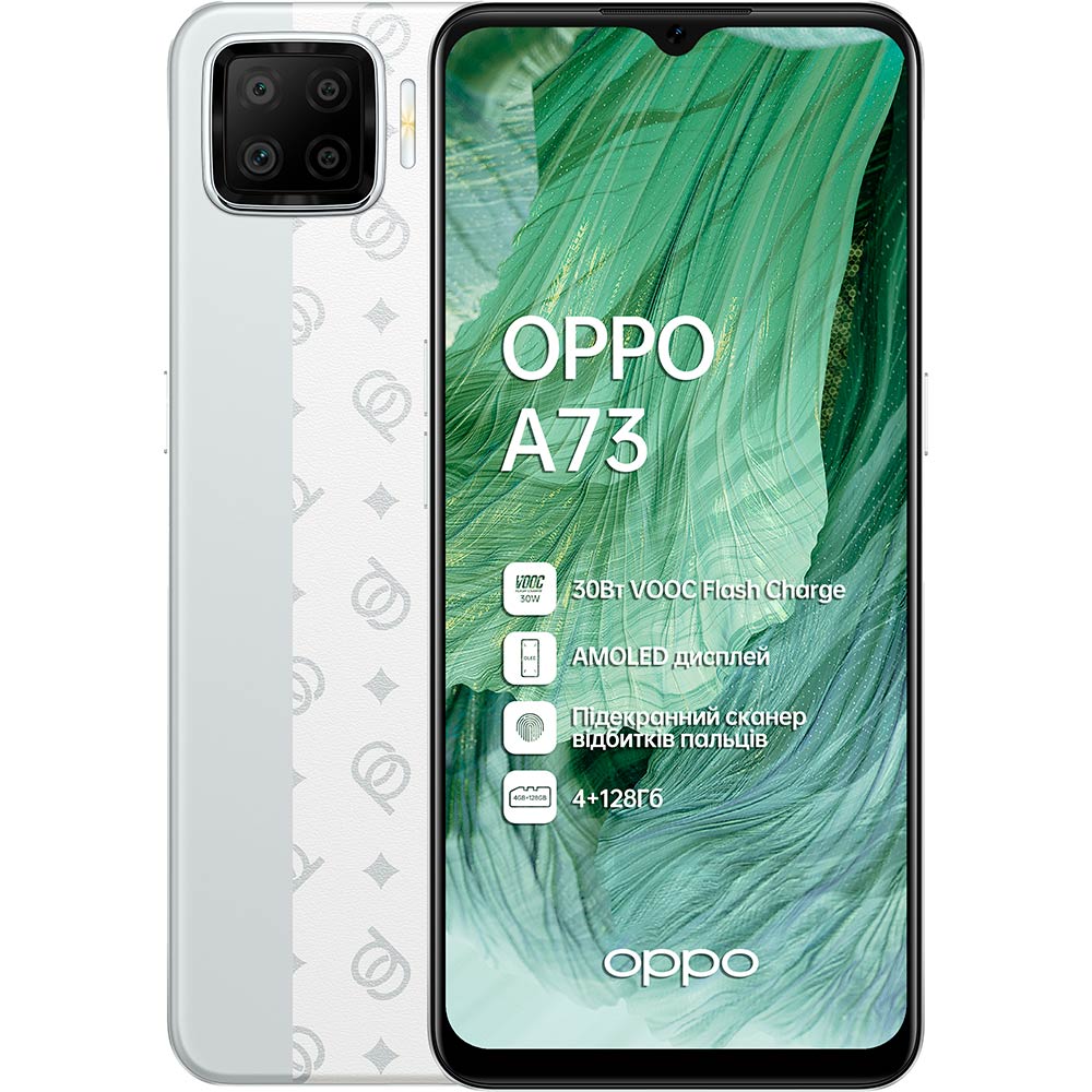 

Смартфон OPPO A73 4/128GB Crystal Silver, A73 4/128GB