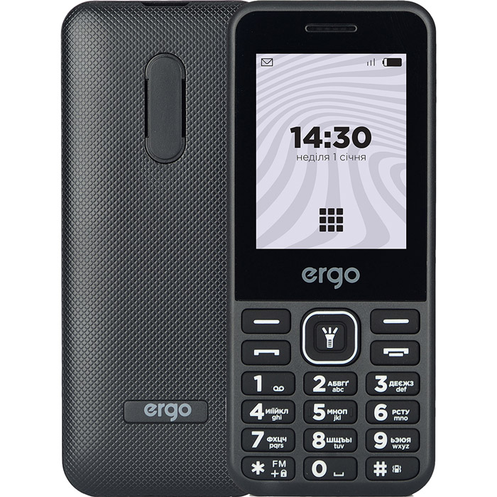 

Мобильный телефон ERGO B242 Dual Sim Black, B242 Dual Sim