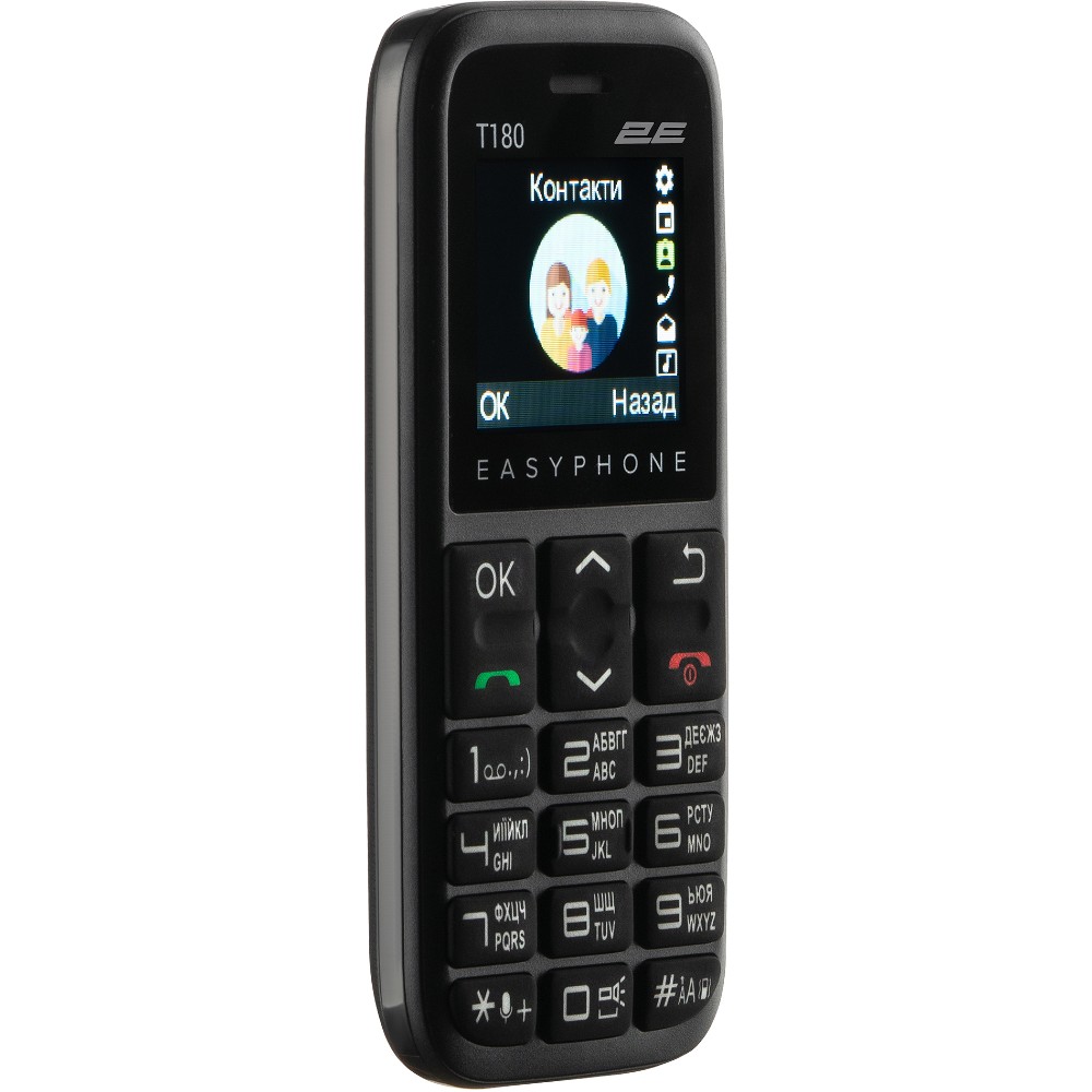 Мобільний телефон 2E T180 2020 DualSim Black (680576170064) Матриця TFT