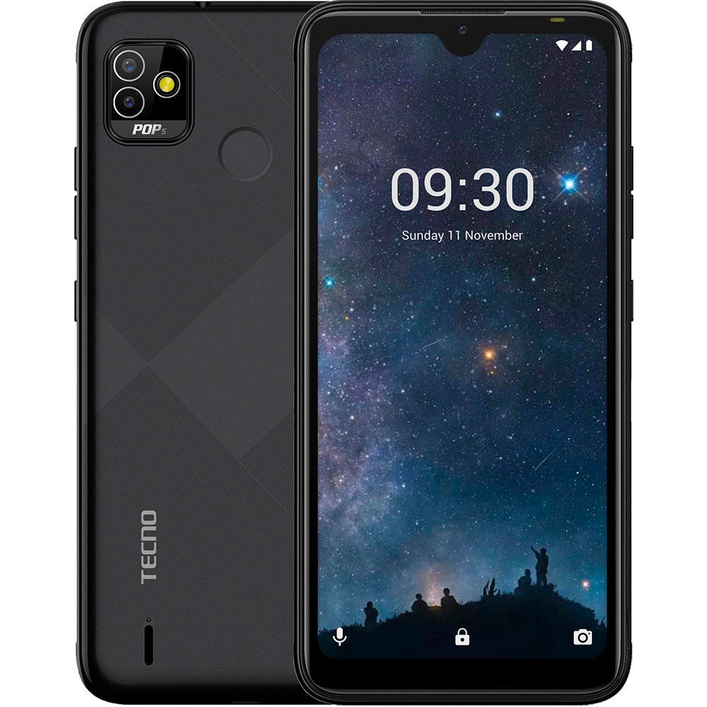 Смартфон Tecno POP 5 2/32GB Dual Sim Obsidian Black (4895180768361)