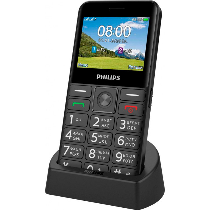 Мобільний телефон PHILIPS E207 Xenium Black Акумулятор 1700