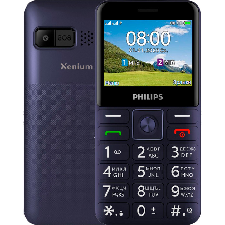 

Мобильный телефон PHILIPS E207 Xenium Blue, E207 Xenium (blue)