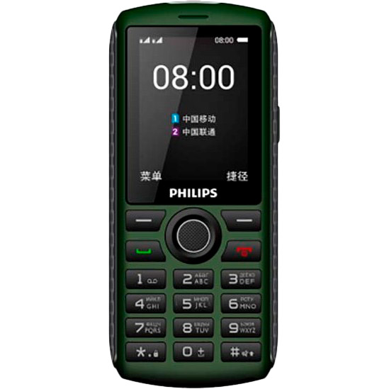 Мобільний телефон PHILIPS E218 Xenium Green Діагональ дисплея 2.4