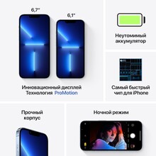 Смартфон APPLE iPhone 13 Pro Max 512GB Sierra Blue (MLLJ3HU/A)