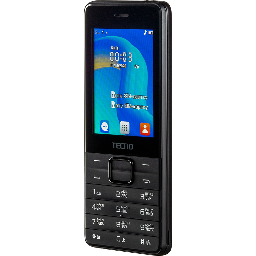 Фото Мобільний телефон TECNO T454 Dual SIM Black (4895180745973)