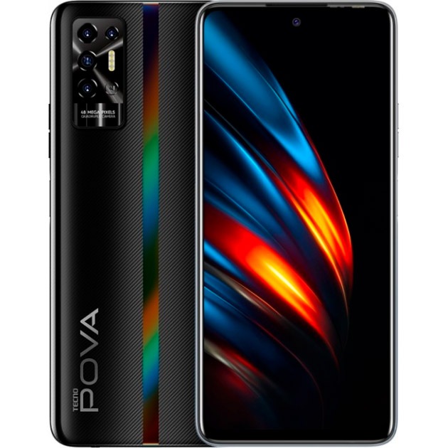 Смартфон Tecno POVA 2 4/128GB Dual Sim Dazzle Black (4895180768491)