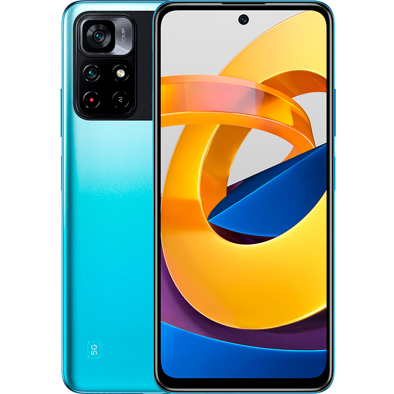 

Смартфон POCO M4 Pro 5G 4/64GB Dual Sim Cool Blue, M4 Pro 5G 4/64GB (cool blue)