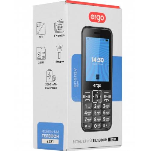 Фото 4 Мобільний телефон ERGO E281 Dual Sim Вlack