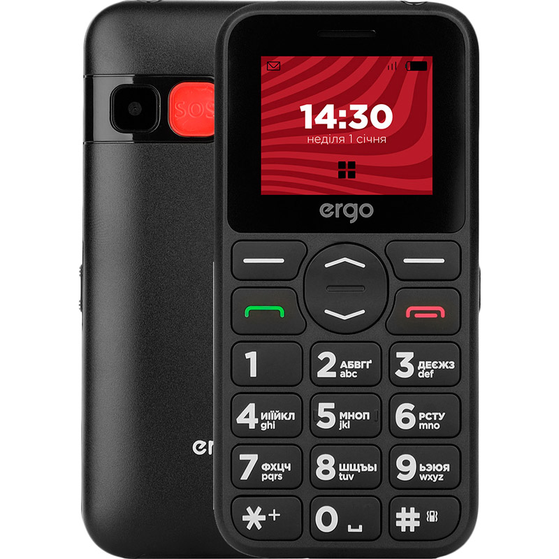 Мобильный телефон ERGO R181 Dual Sim Black