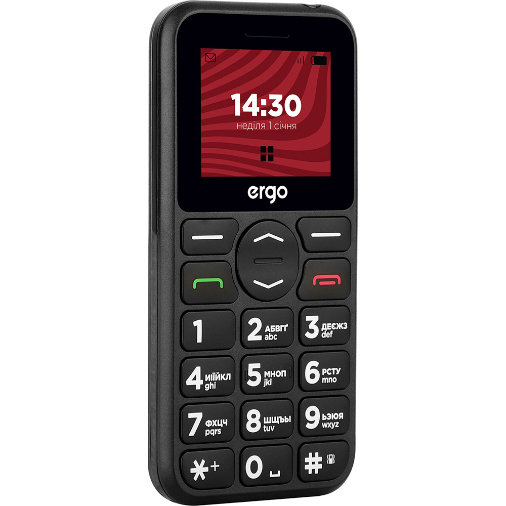 Мобильный телефон ERGO R181 Dual Sim Black Аккумулятор 1000