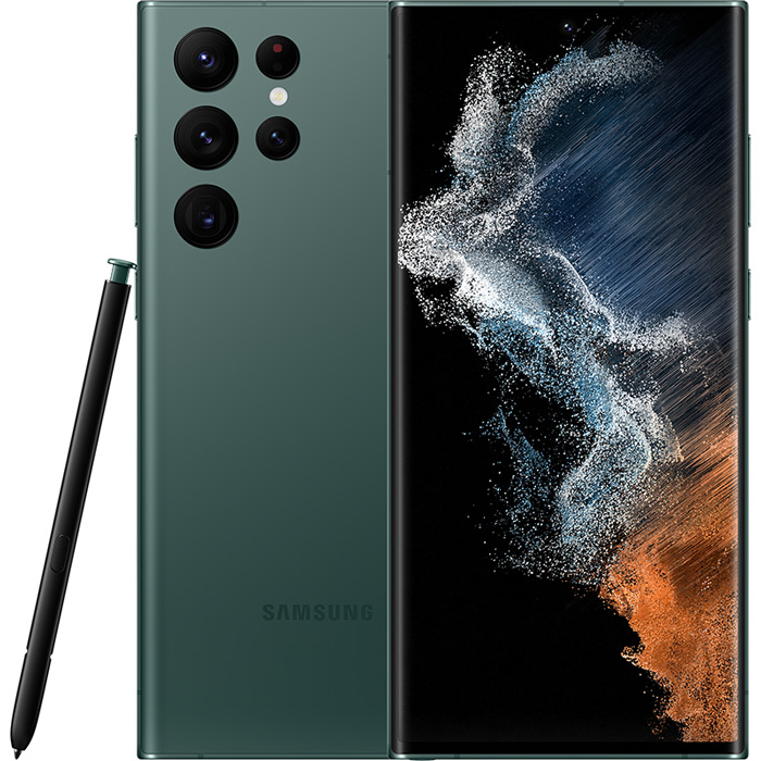 Смартфон SAMSUNG Galaxy S22 Ultra 12/256GB Dual Sim Phantom Green (SM-S908BZGGSEK) Встроенная память, Гб 256