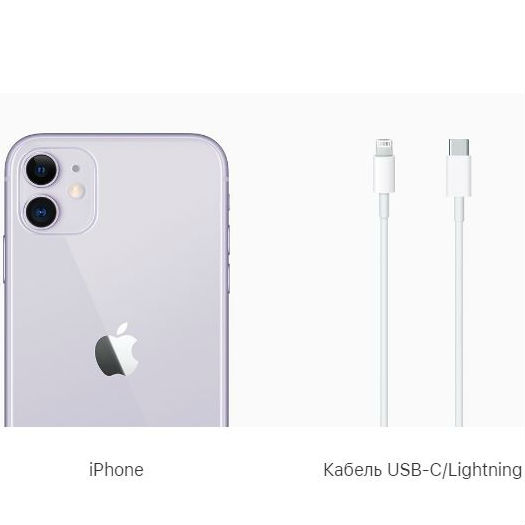 Зовнішній вигляд Смартфон APPLE iPhone 11 64GB Purple DEMO (3F956Z/A)