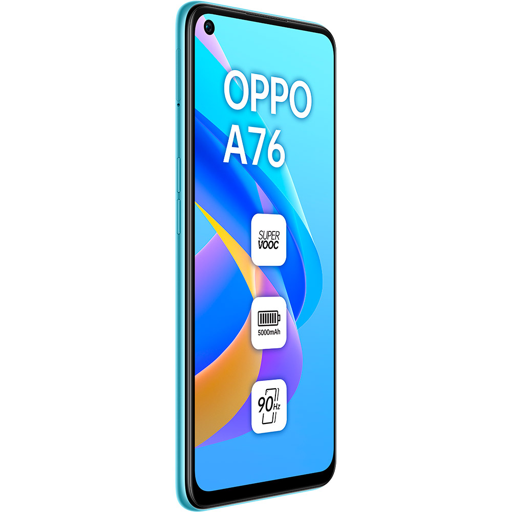 Фото Смартфон OPPO A76 4/128GB Glowing Blue