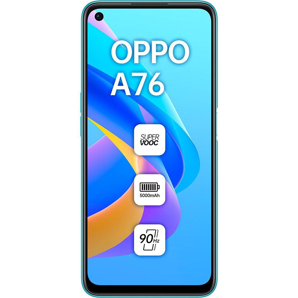 Смартфон OPPO A76 4/128GB Glowing Blue Встроенная память, Гб 128