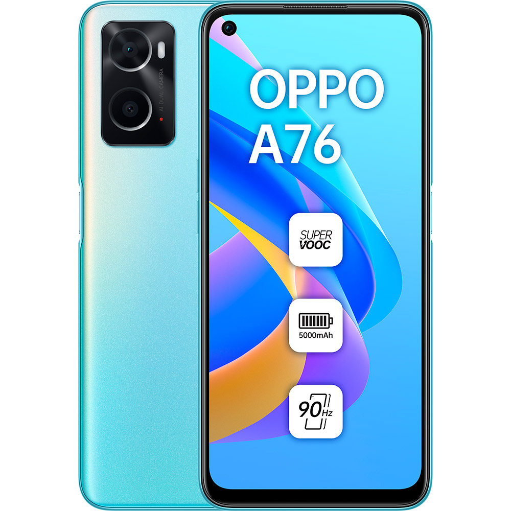 Смартфон OPPO A76 4/128GB Glowing Blue