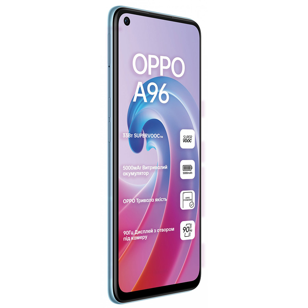 Смартфон OPPO A96 6/128GB Sunset Blue (6932169306140) Діагональ дисплея 6.59