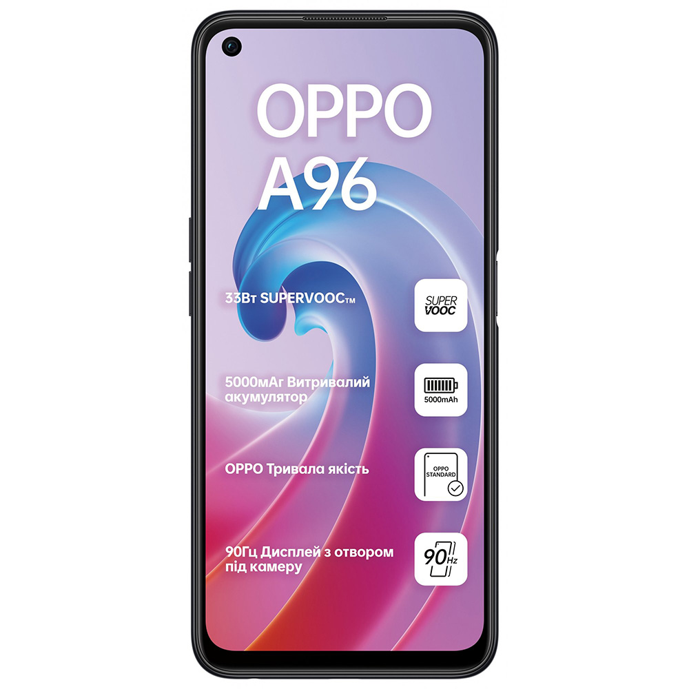 Смартфон OPPO A96 6/128GB Starry Black (6932169306133) Встроенная память, Гб 128