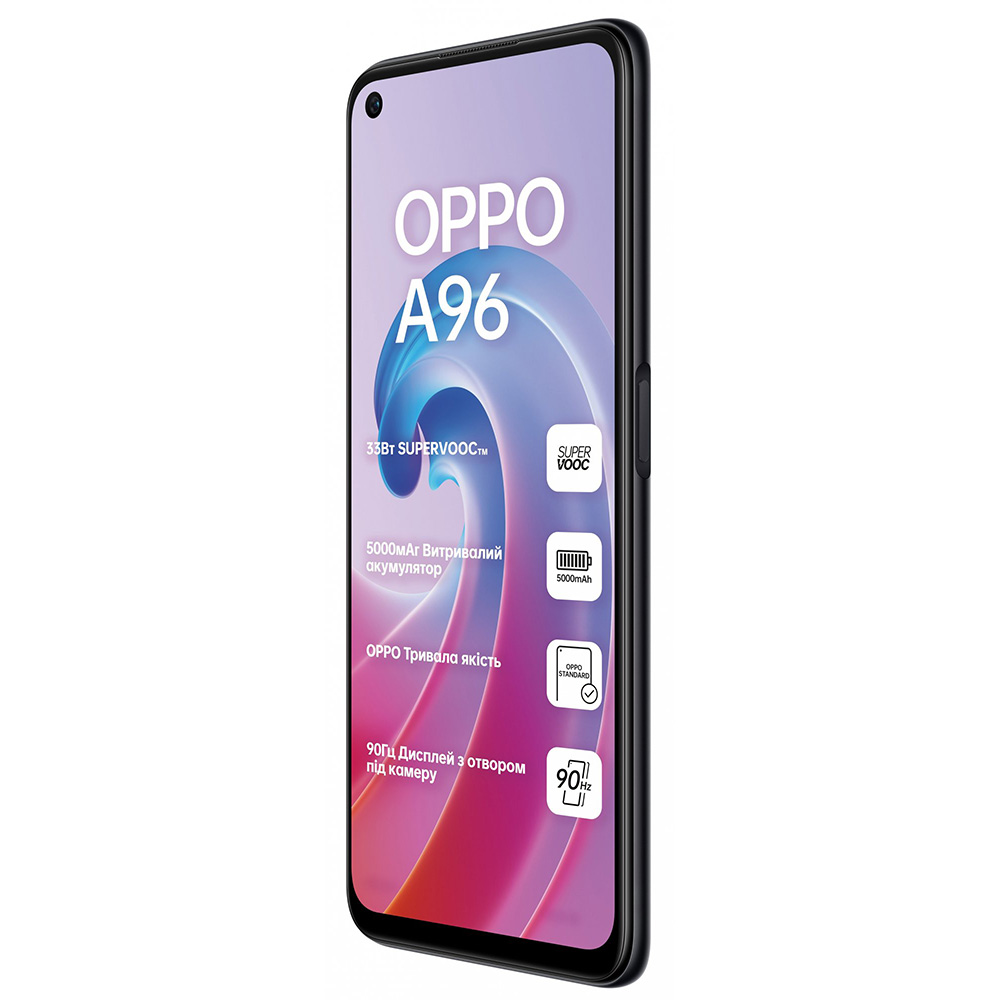 Внешний вид Смартфон OPPO A96 6/128GB Starry Black (6932169306133)